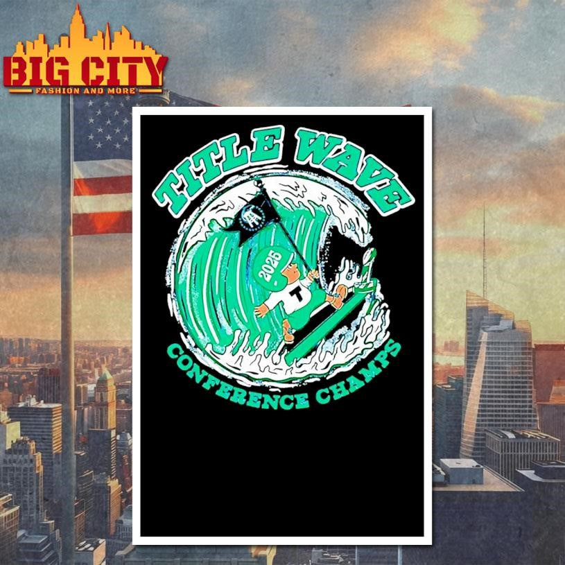 Tulane Green Wave Title Wave 2025 Conference Champions Shirt