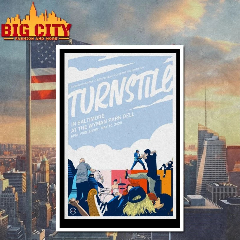 Turnstile May 10, 2025 Wyman Park Dell, Baltimore, Maryland Poster shirt