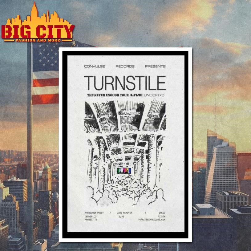 Turnstile Tour 2025 Denver, CO Poster  Shirt