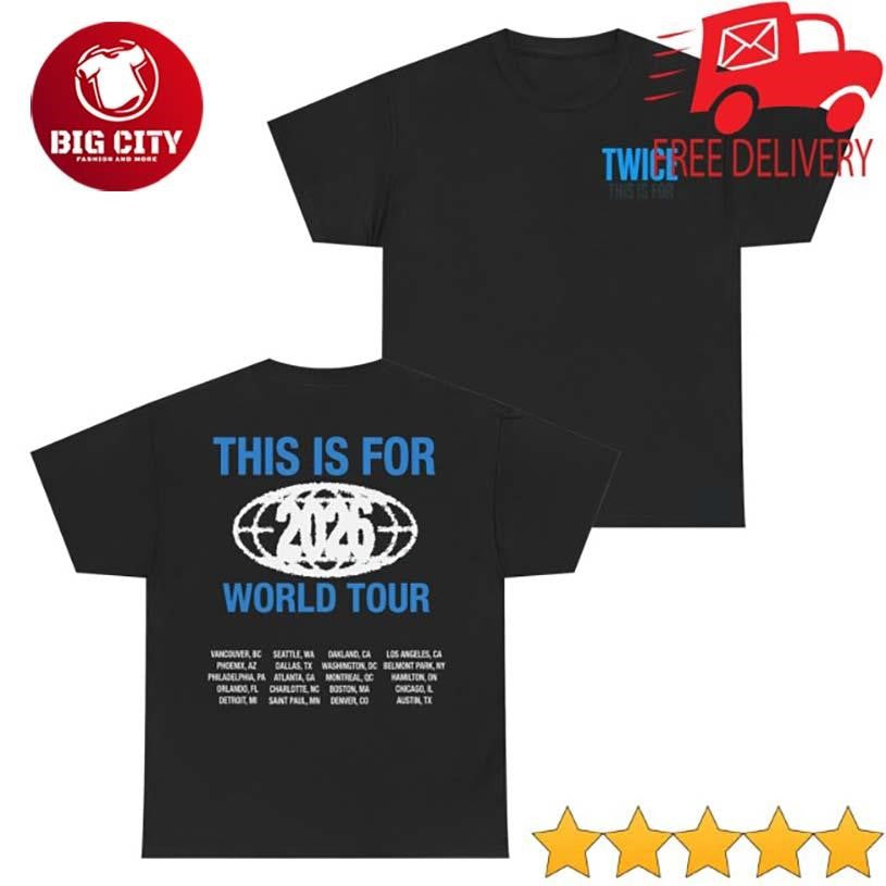 Twice Tour Twice Tour Black Tour Dates Two Sided Shirt