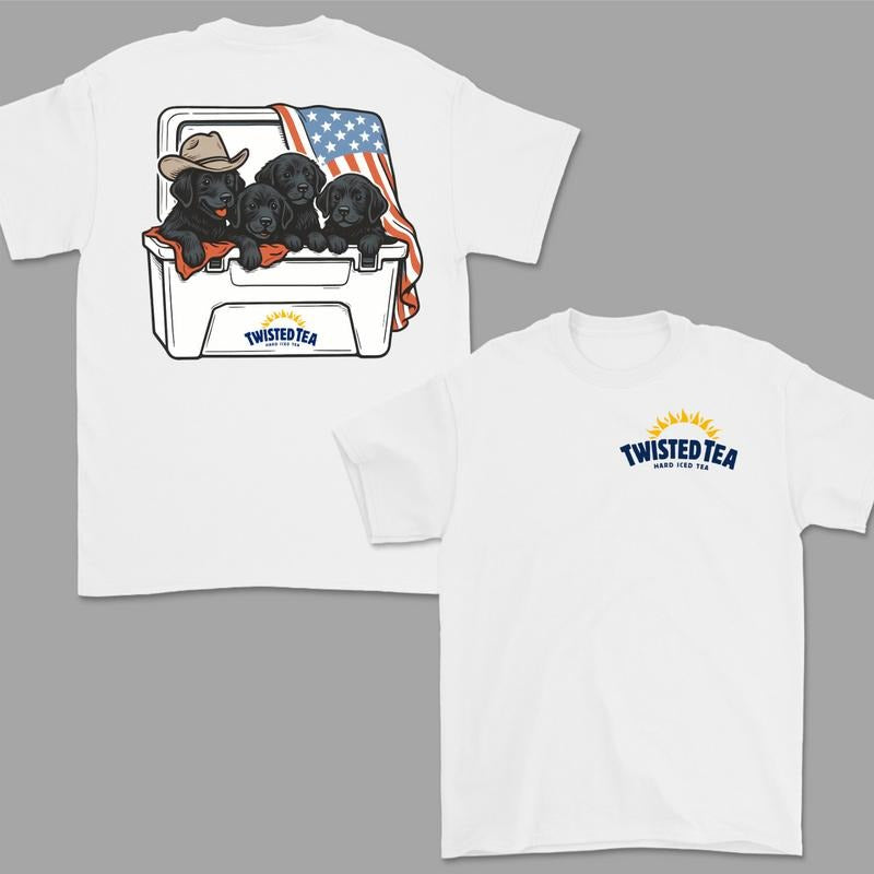 Twisted Tea Dogs Beer Tees, 4th Of july T-Shirt, Black Labrador Tshirt, Perfect Beer And Dog Shirt For Men, For Women,...