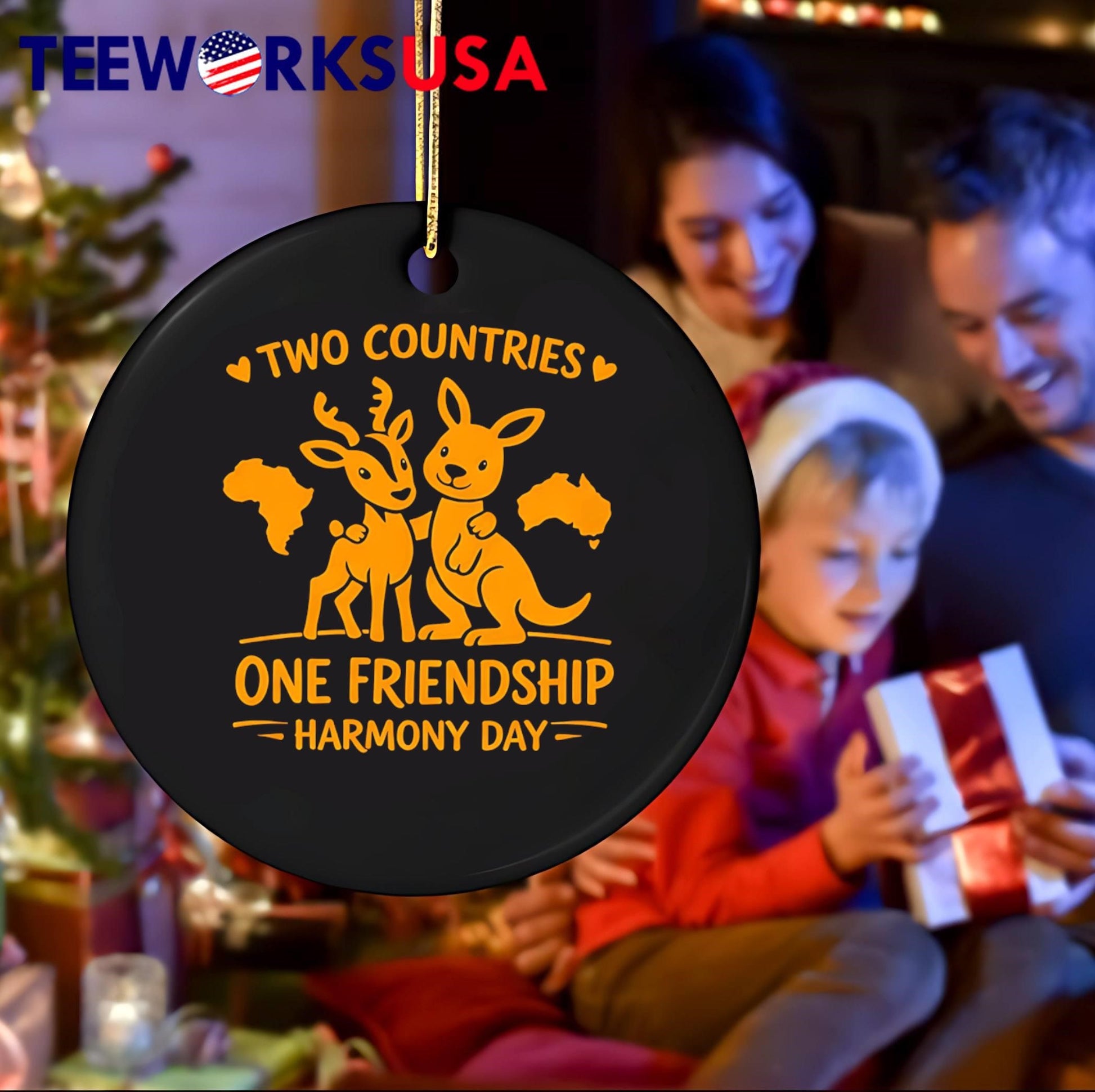 Two Countries Deer Kangaroo One Friendship Harmony Day shirt