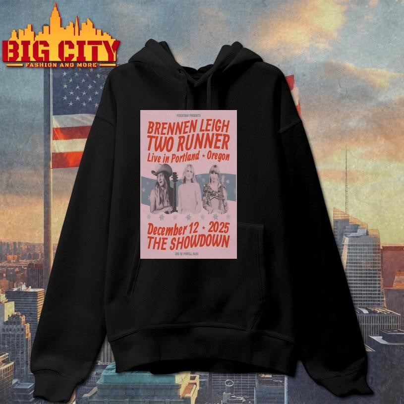 Two Runner &amp; Brennen Leigh Tour 2025 Portland OR Poster Shirt