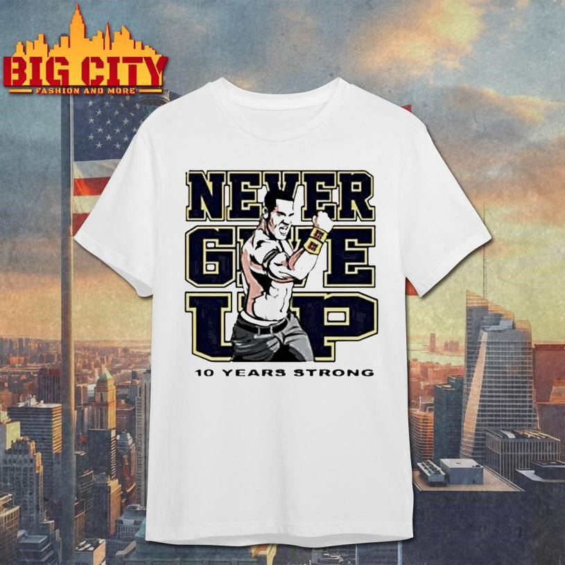 Tyrese Haliburton Wearing John Cena Never Give Up 10 Year Strong Ornaments Shirt