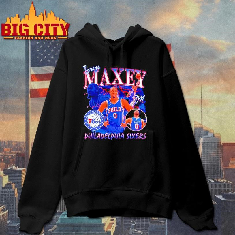 Tyrese Maxey #0 Philadelphia 76ers player signature collage Shirt