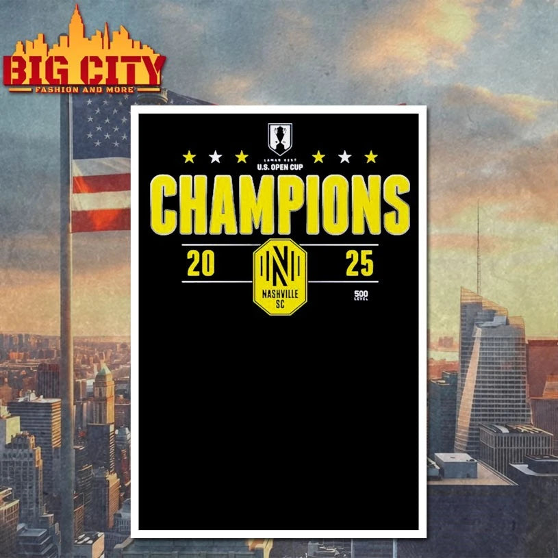 U.S. Open Cup 2025 Nashville SC Champions shirt