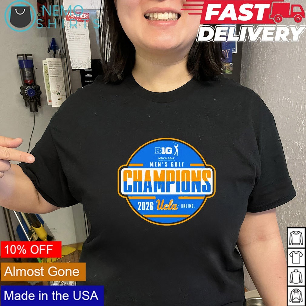 UCLA Bruins 2026 Big Ten men’s golf champions locker room shirt