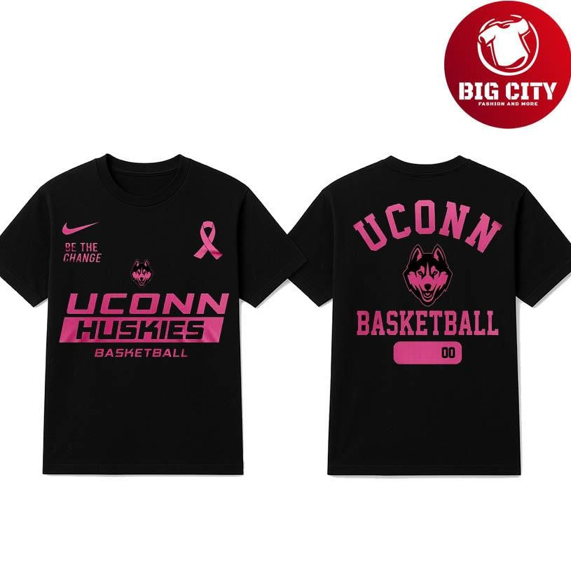 UConn Huskies x Cancer Awareness Two Sided Shirt