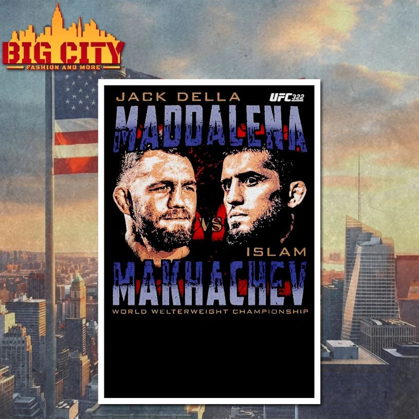 UFC 322 Della Maddalena Vs. Makhachev Heads Shirt