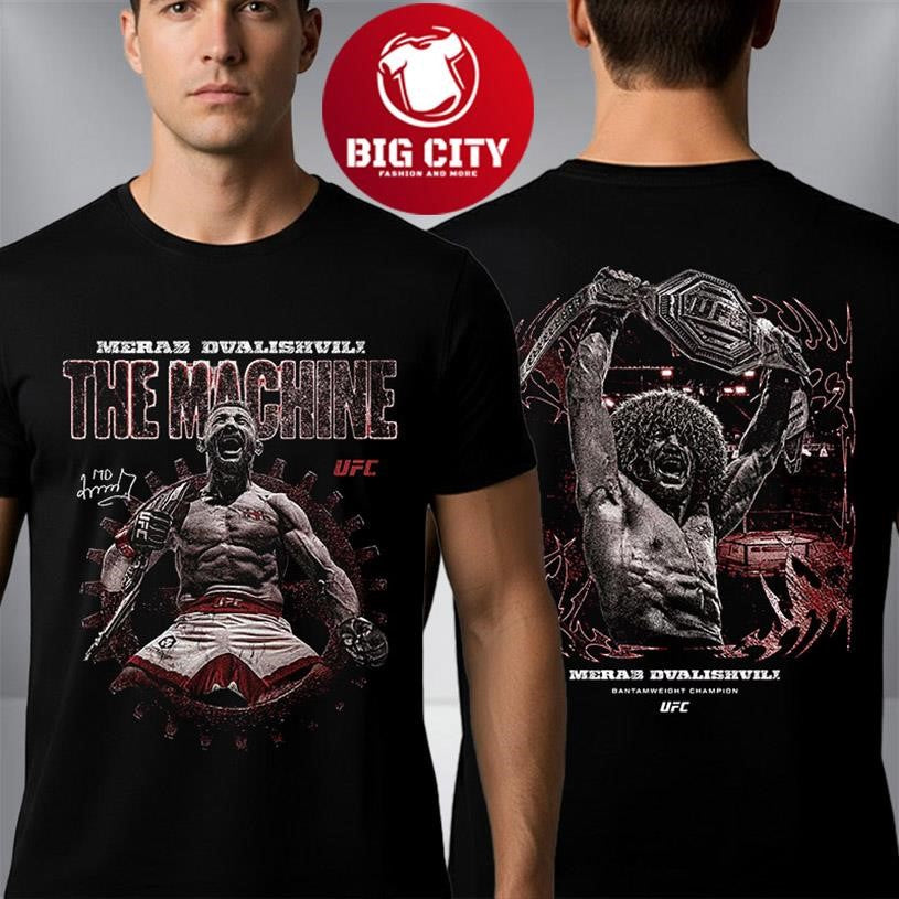 UFC Merab Dvalishvili The Machine Fighter IP Bantamweight Champion Two Sided Shirt