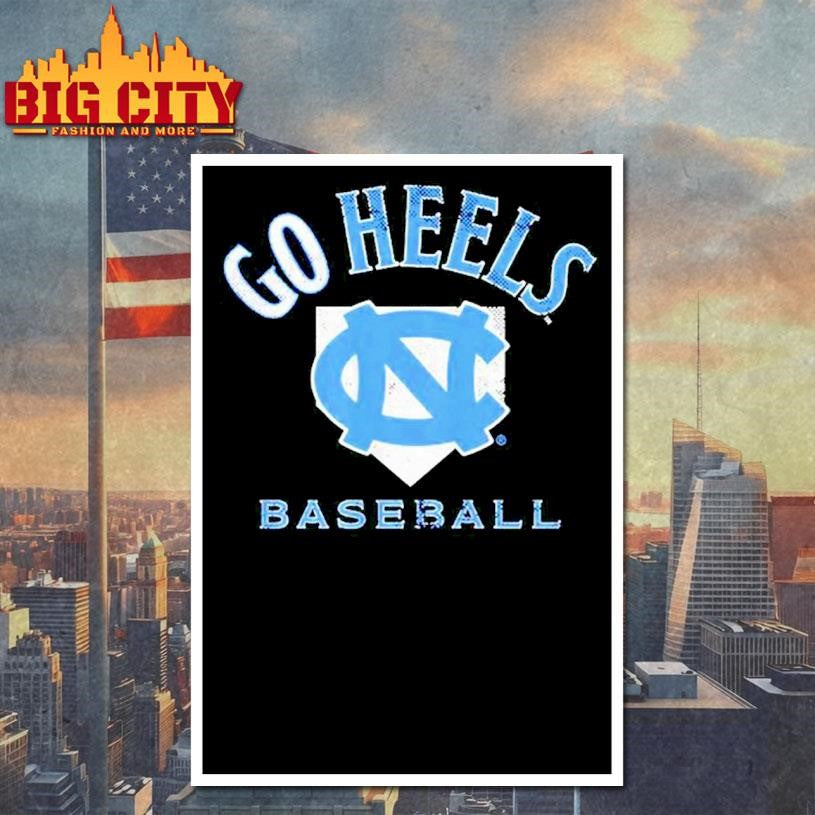 UNC Baseball Go Heels Home Plate State logo Shirt