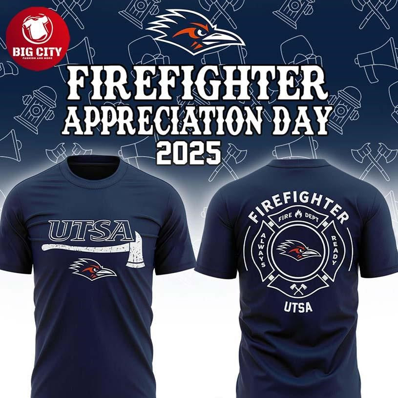UTSA Roadrunners Firefighters NCAA Appreciation 2025-2026 Two Sided Shirt
