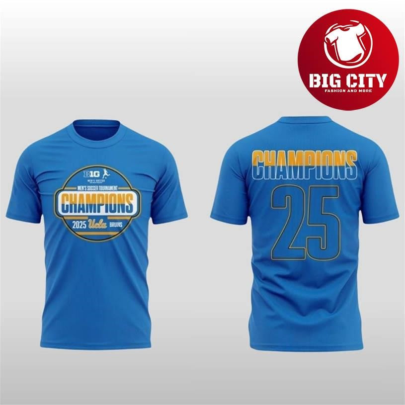 Ucla Bruins 2025 Big Ten Mens Soccer Champions Two Sided Shirt