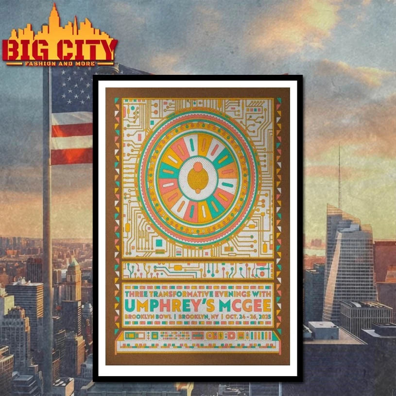 Umphrey’s McGee Brooklyn NY Tour 2025 Poster shirt