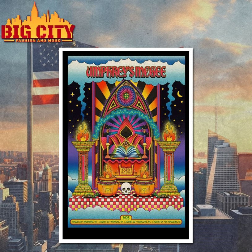 Umphrey’s McGee The National in Richmond VA Aug 28 2025 Poster Shirts