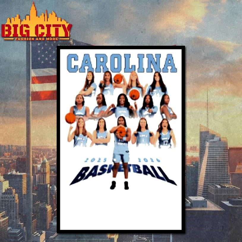 Unc Womens Basketball 2025 2026 Team Collage Shirt