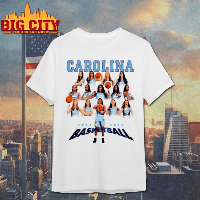 Unc Womens Basketball 2025 2026 Team Collage Shirt