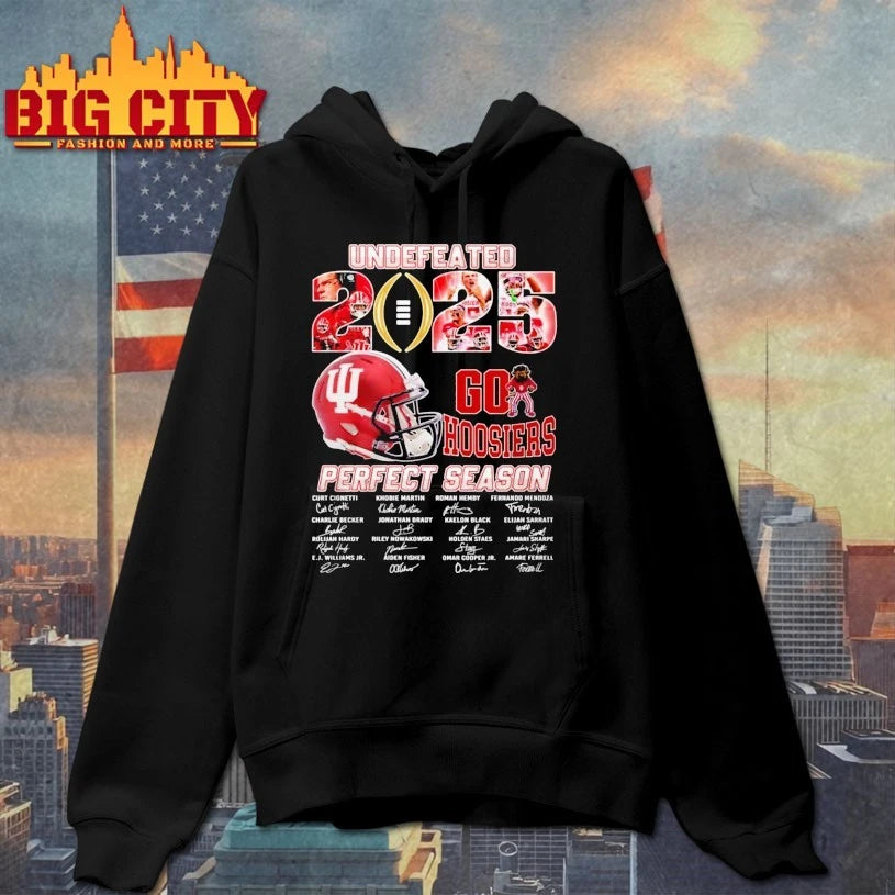 Undefeated 2025 Perfect Season Go Hoosiers Signatures shirt