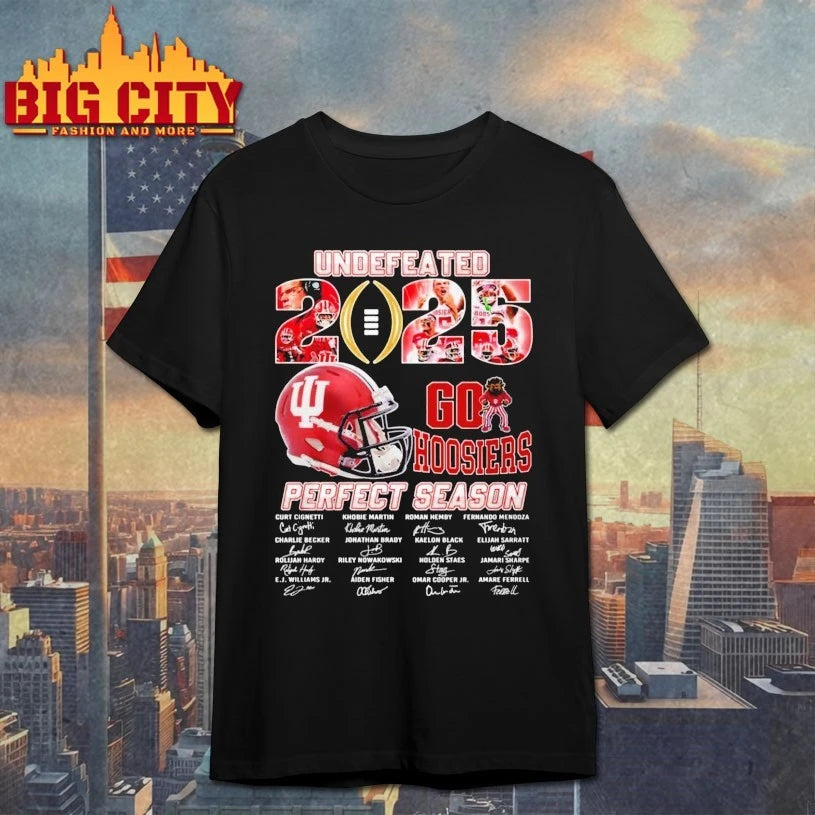 Undefeated 2025 Perfect Season Go Hoosiers Signatures shirt
