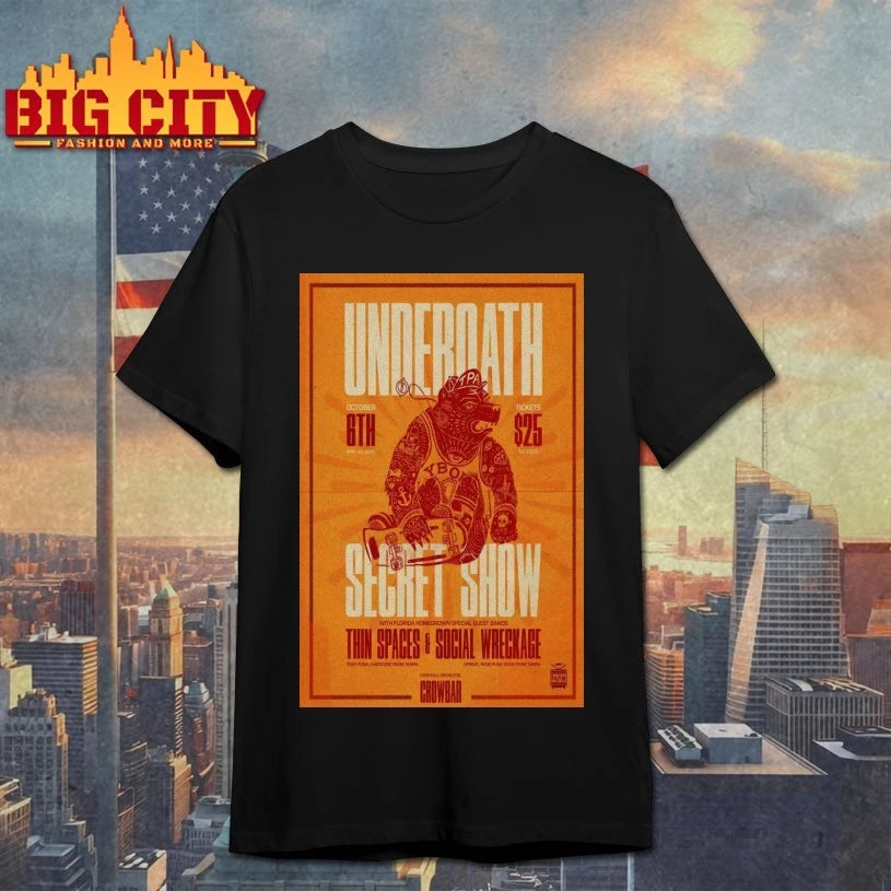 Underoath Concert at Crowbar, Tampa, FL Oct 6, 2025 Poster Shirt