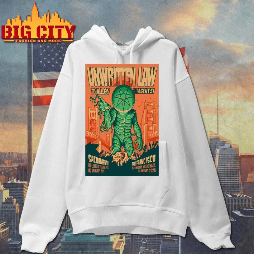 Unwritten Law January 3 2026 San Francisco Poster Shirt