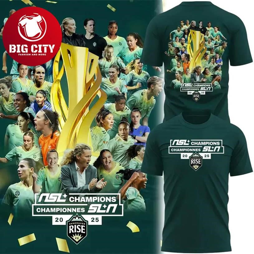 Vancouver Rise FC NSL Champions 2025 Two Sided Shirt