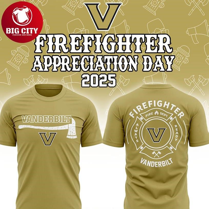 Vanderbilt Commodores NCAA Firefighter Day Of Appreciation 2025 Two Sided Shirt
