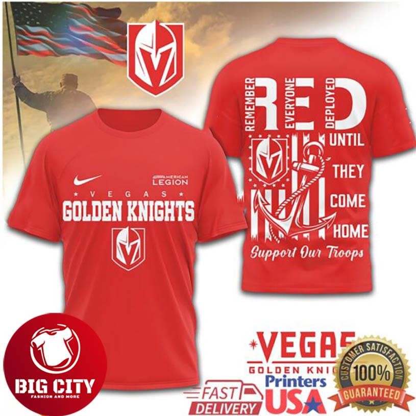 Vegas Golden Knights Official NHL Red Friday Two Sided Shirt