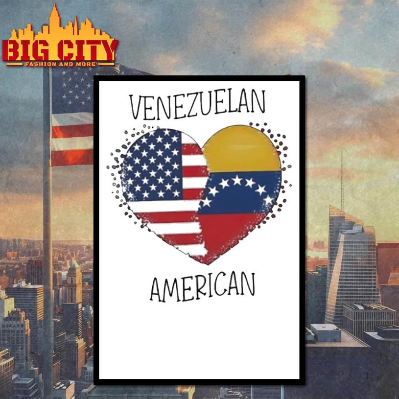 Venezuela America Heart Flag Shirt