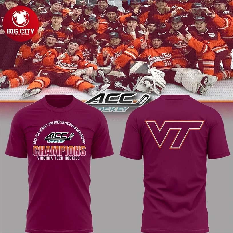 Virginia Tech Hokies Premier Admiral Cup Champions Two Sided Shirt