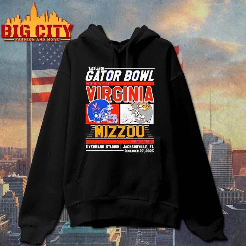 Virginia vs Missouri Tigers 2025 Gator Bowl helmets Shirt
