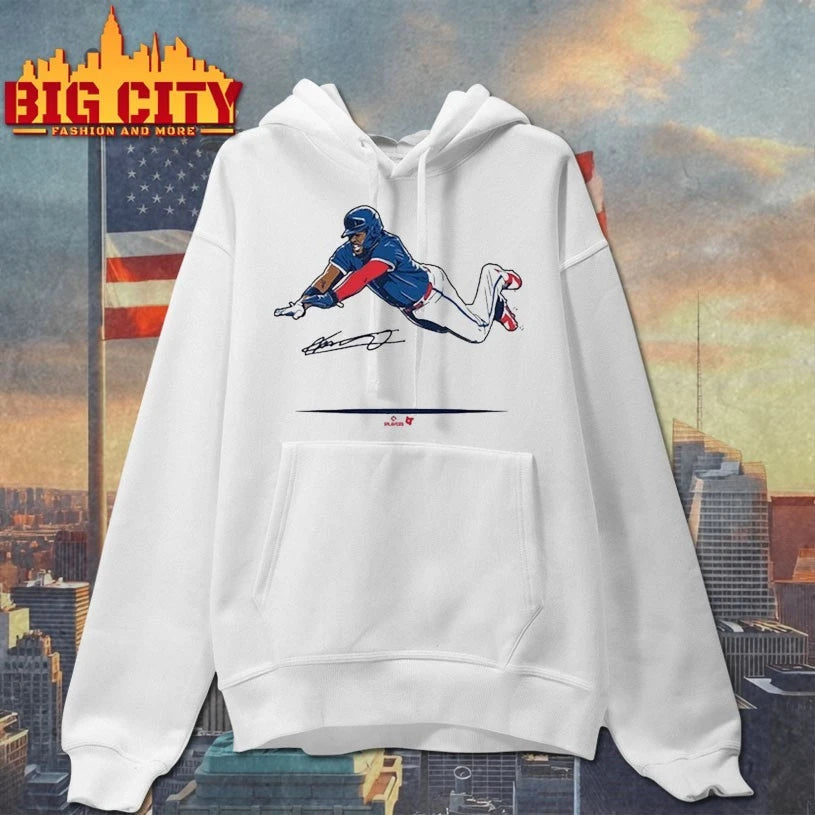 Vladimir Guerrero Jr Super Vlad Flying Slide Shirt