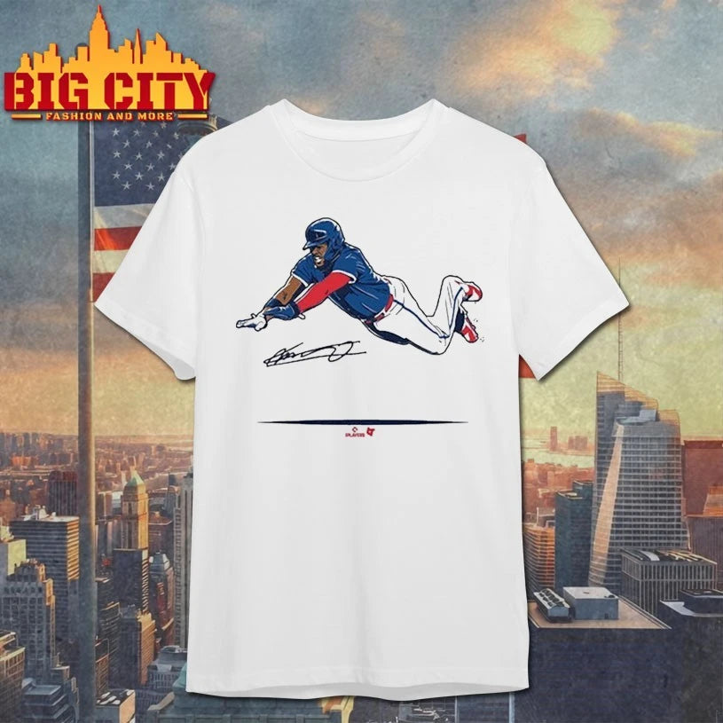 Vladimir Guerrero Jr Super Vlad Flying Slide Shirt