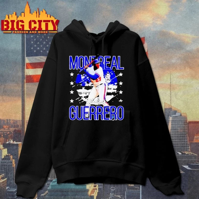 Vladimir Guerrero Montreal Skyline Swing shirts