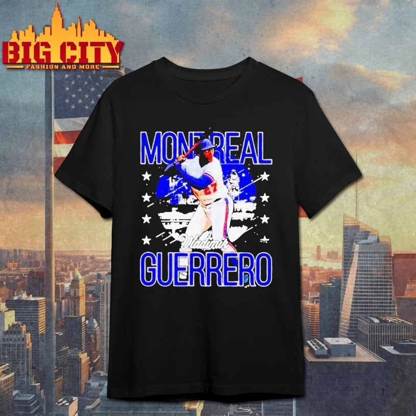 Vladimir Guerrero Montreal Skyline Swing shirts