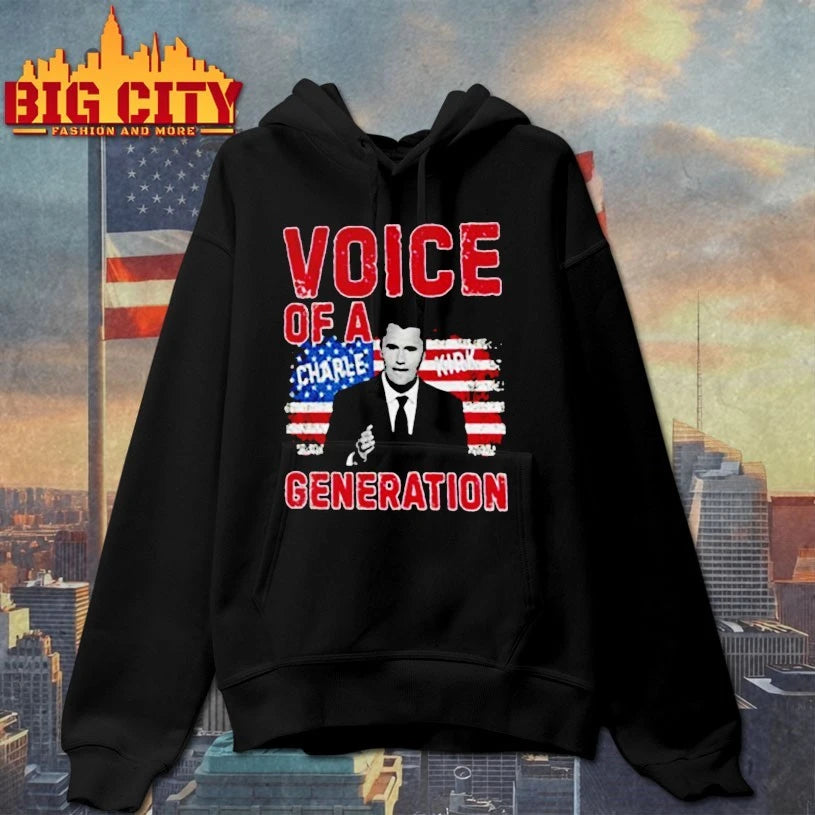 Voice of Generation Charlie Kirk American flag shirt