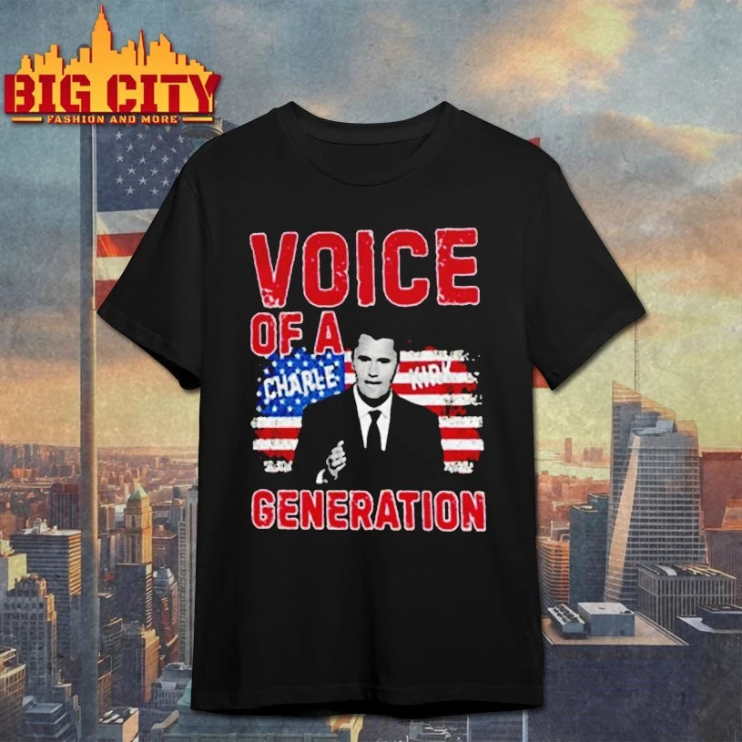 Voice of Generation Charlie Kirk American flag shirt
