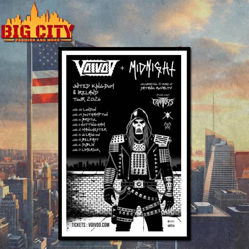 Voivod 2026 UK And European Tour Poster Shirt
