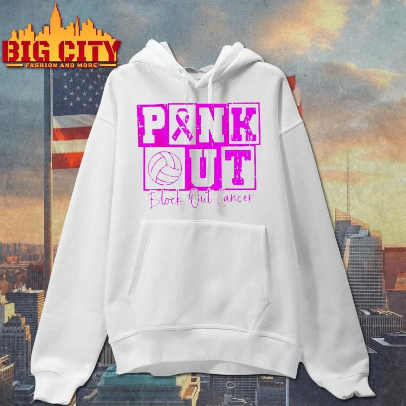 Volleyball Breast Cancer Awareness Block Out Cancer Shirt
