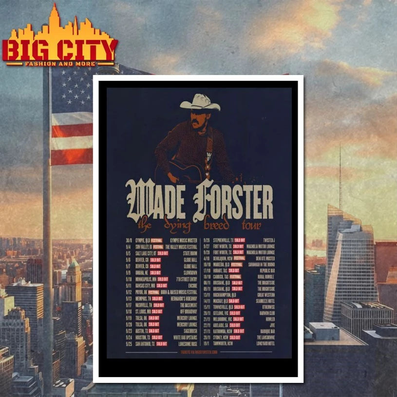 Wade Forster 2026 The Dying Breed Tour Poster shirt