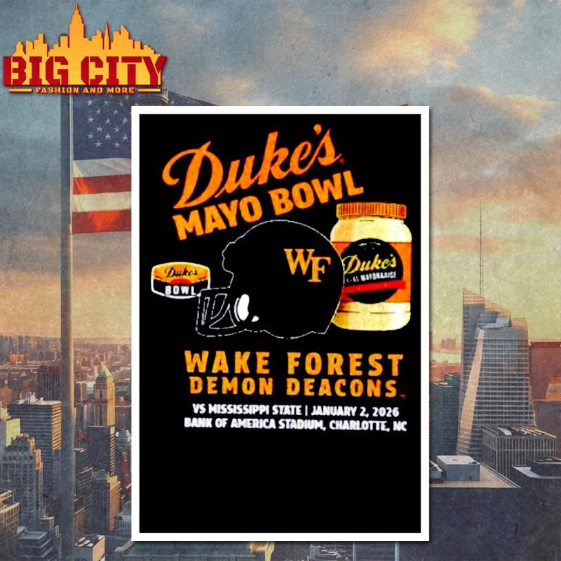 Wake Forest Demon Deacons 2026 Dukes Mayo Bowl Helmet Shirt