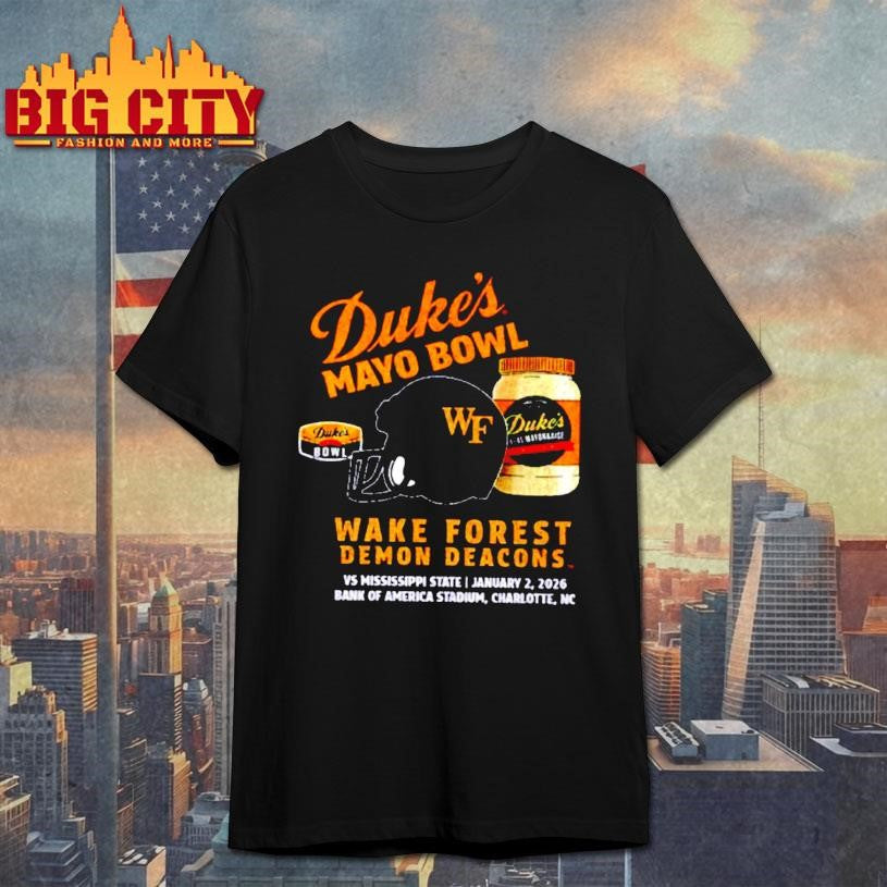 Wake Forest Demon Deacons 2026 Dukes Mayo Bowl Helmet Shirt