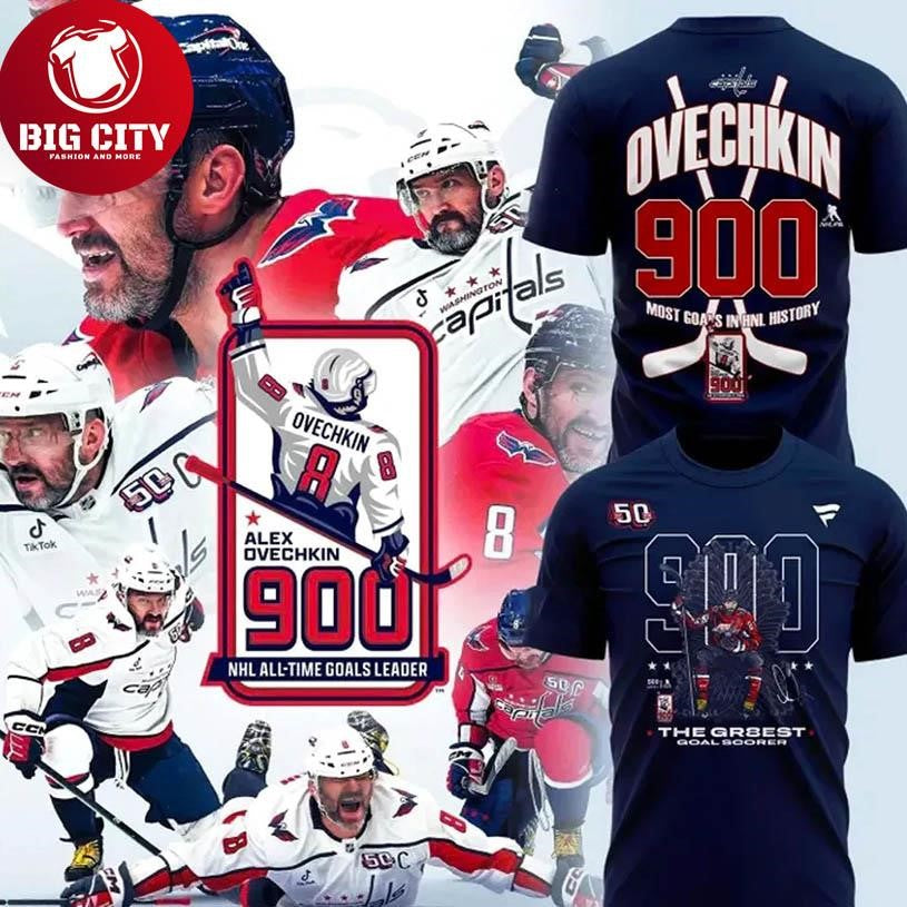 Washington Capitals Alexander Ovechkin Leading Goal Scorer 2025 Two Sided Shirt