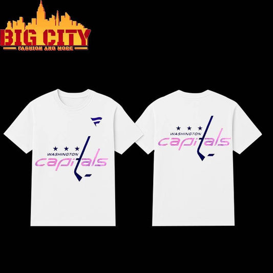 Washington Capitals Hockey Fights Cancer 2025 Two Sided Shirt
