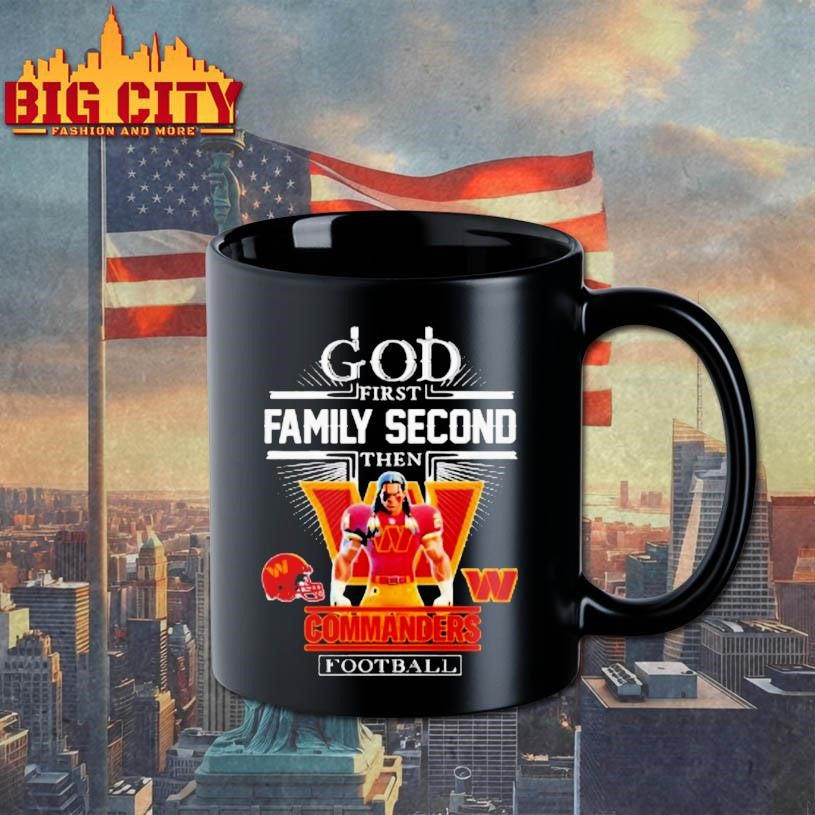 Washington Commanders God First Family Second Then Mascot Shirt