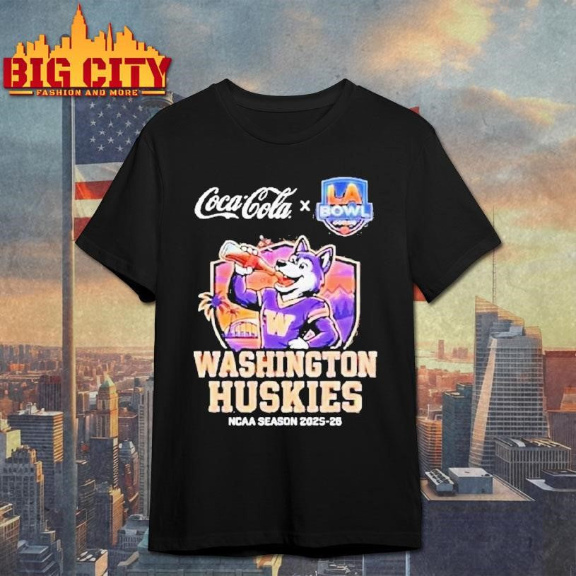 Washington Huskies 2025-26 La Bowl Hosted By Gronk On December 13 Mascot Shirt