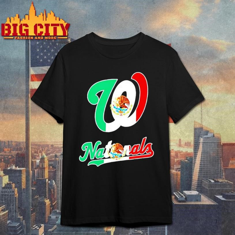 Washington Nationals Baseball X Mexican Flag Shirt