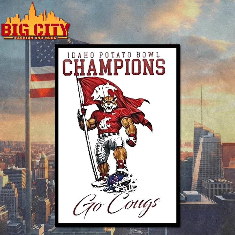 Washington State Cougars 2025 Idaho Potato Bowl Champions Go Cougs Shirt