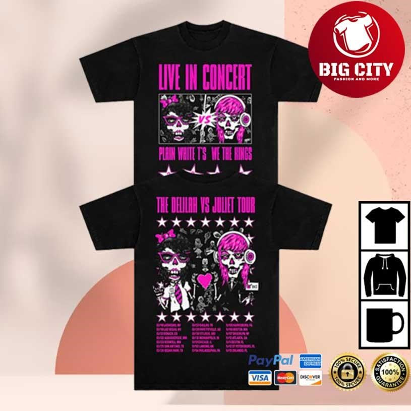 We The Kings Delilah Vs Juliet Tour Two Sided Shirt