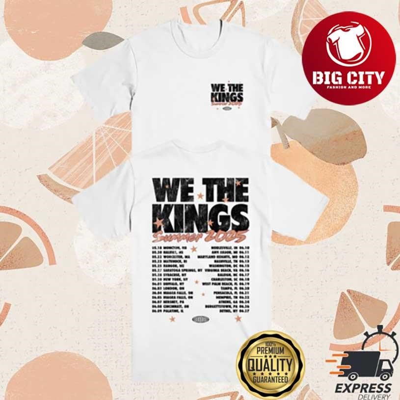 We The Kings Tour Date White Two Sided Shirt